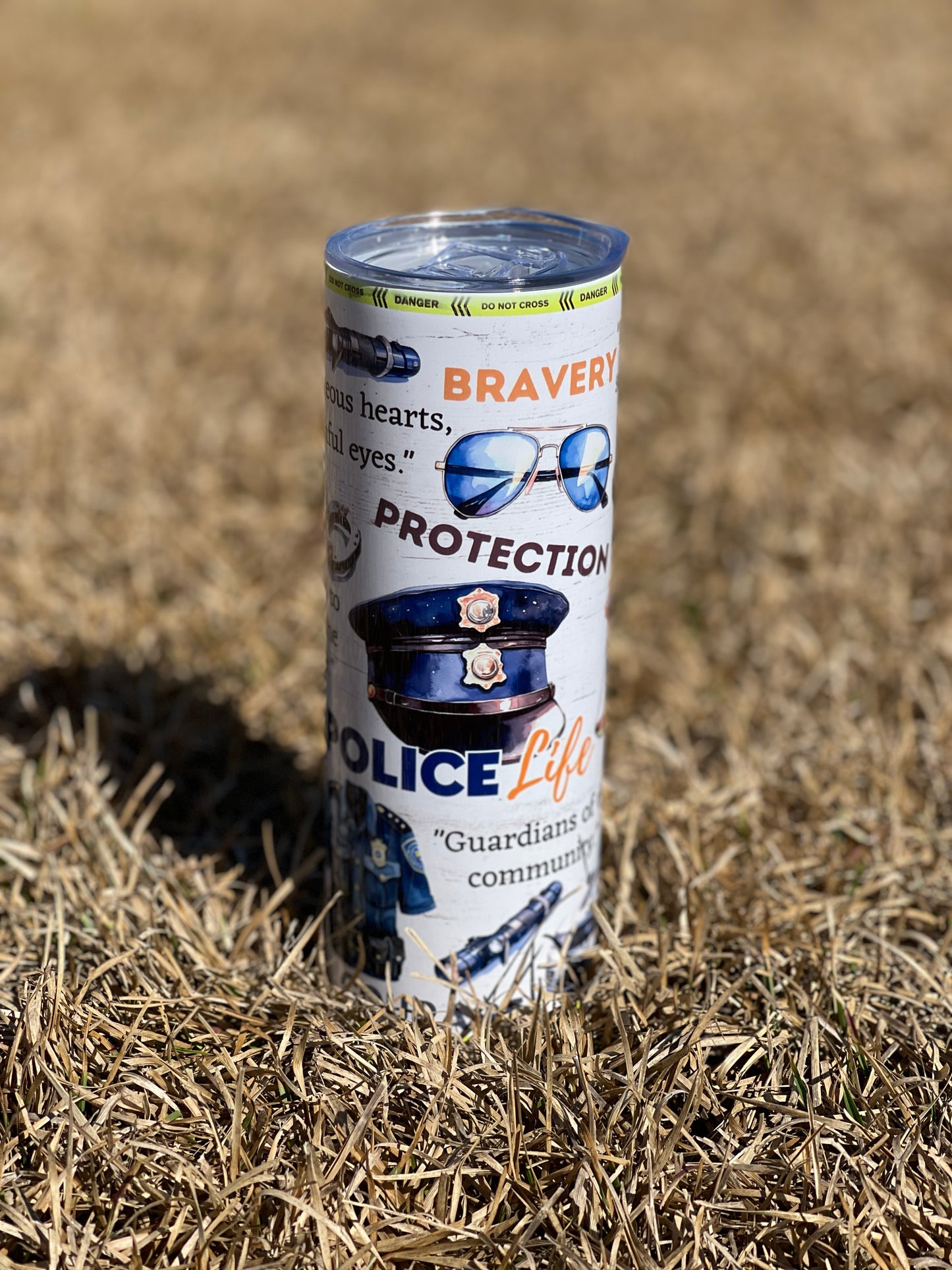 Law Enforcement Tumbler - Police Life Collage, K-9, Police Car, Quotes