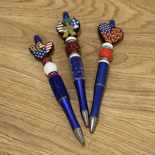 Beaded Pens - PATRIOTIC