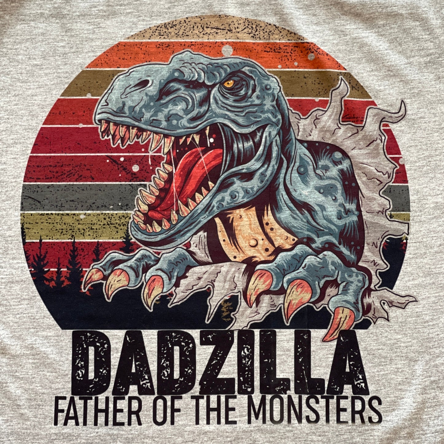 "Dadzilla: Father of the Monsters" Polyester Dry-fit style men's t-shirt
